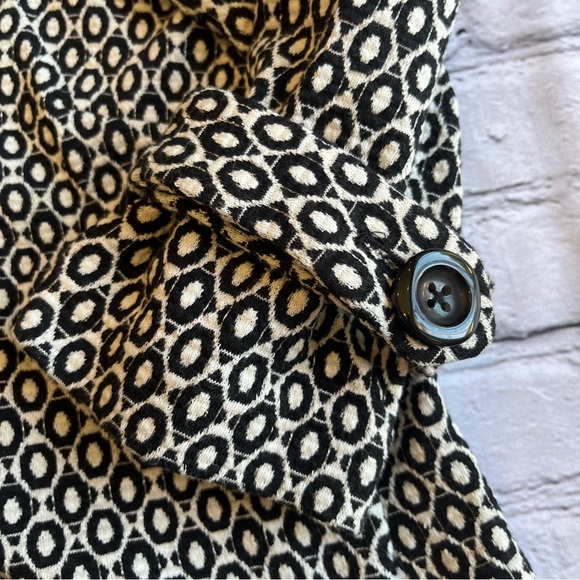 VTG Y2K Suit Jacket Small Black & White Coat IXE - Picture 3 of 12